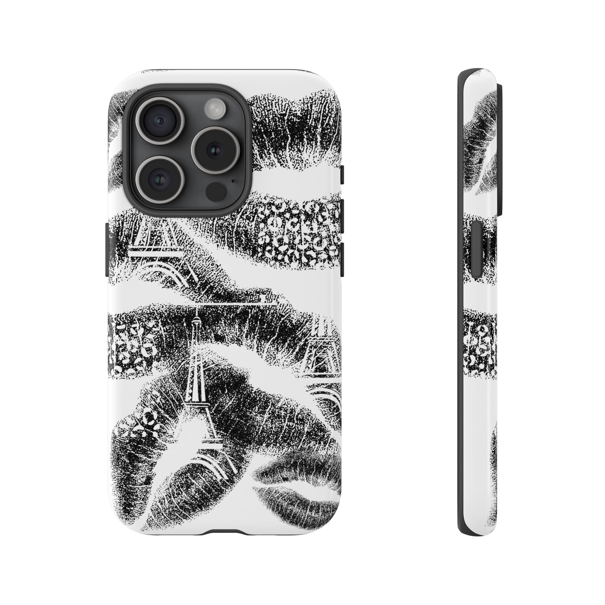 Black & White Lip Print phone case