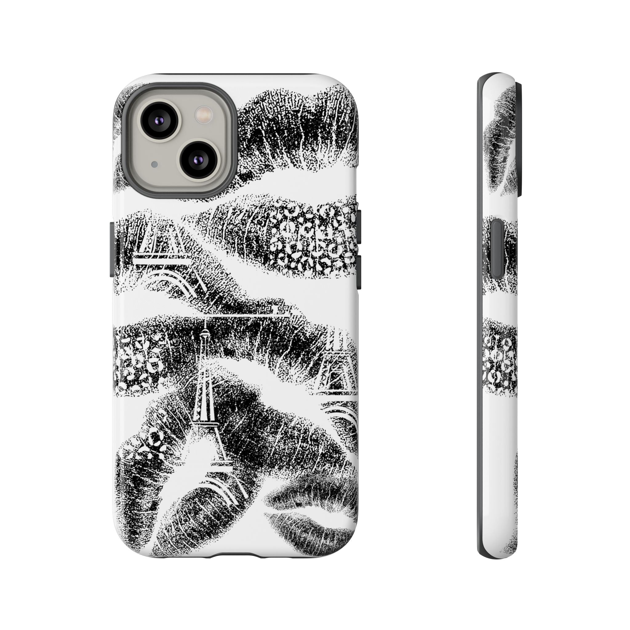 Black & White Lip Print phone case