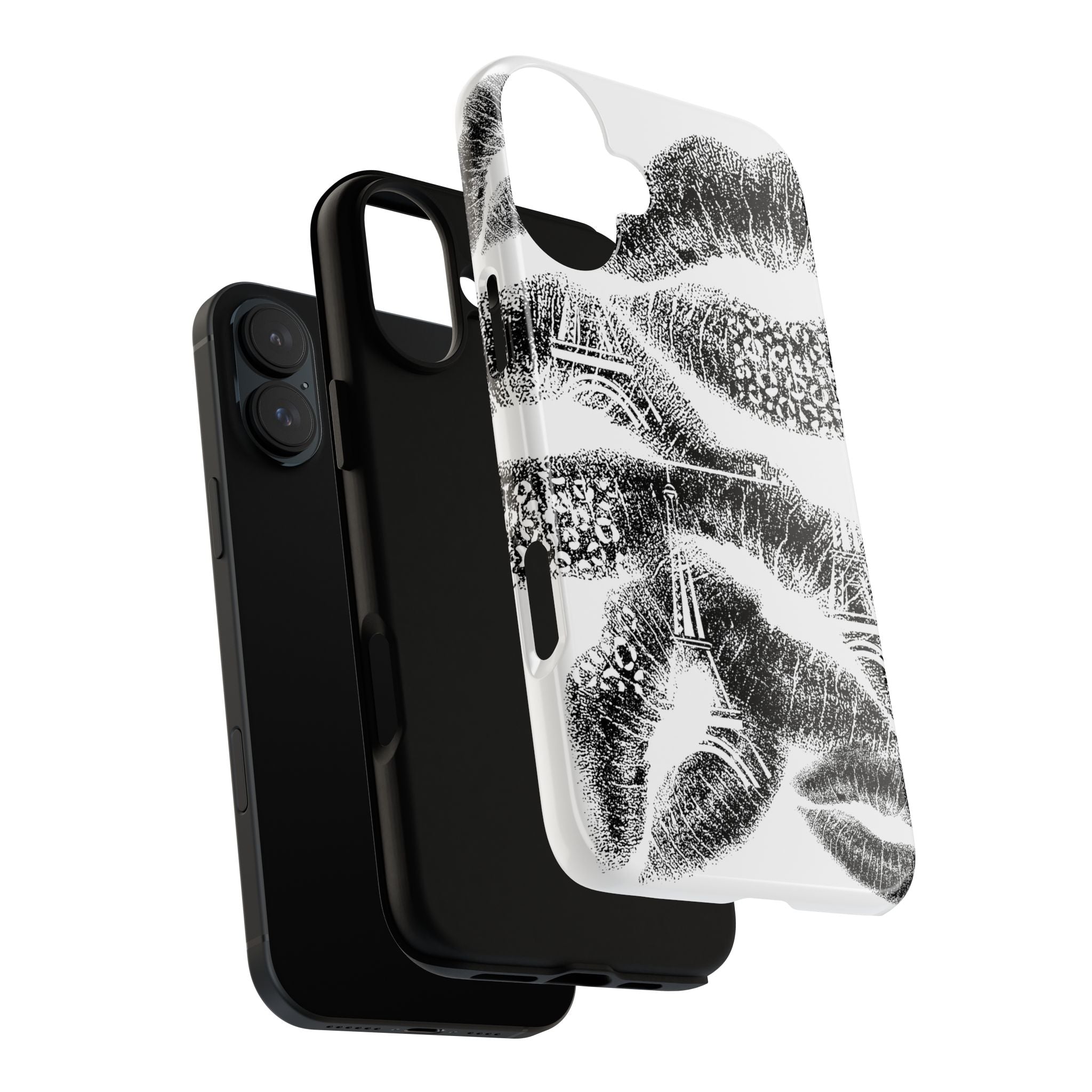Black & White Lip Print phone case