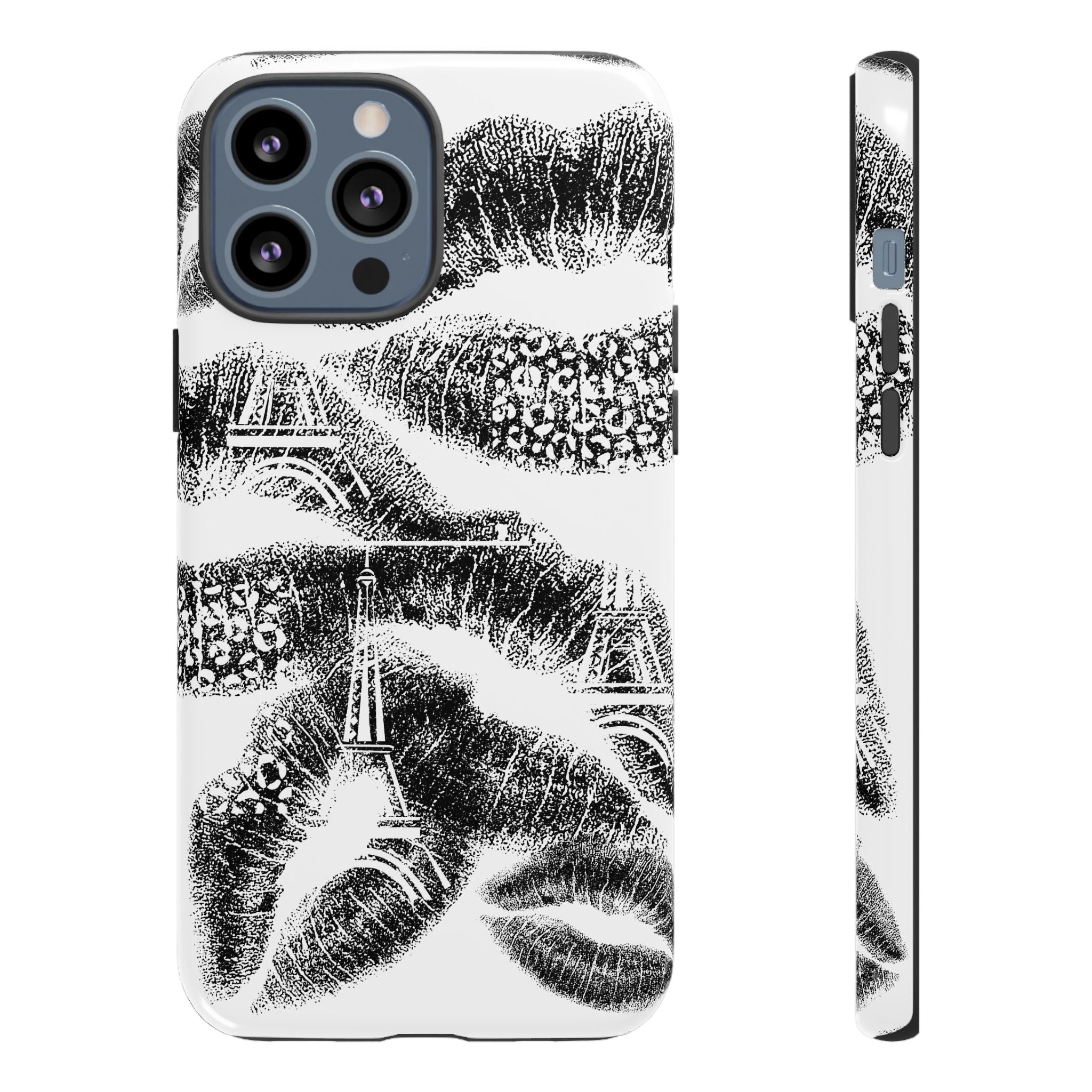Black & White Lip Print phone case