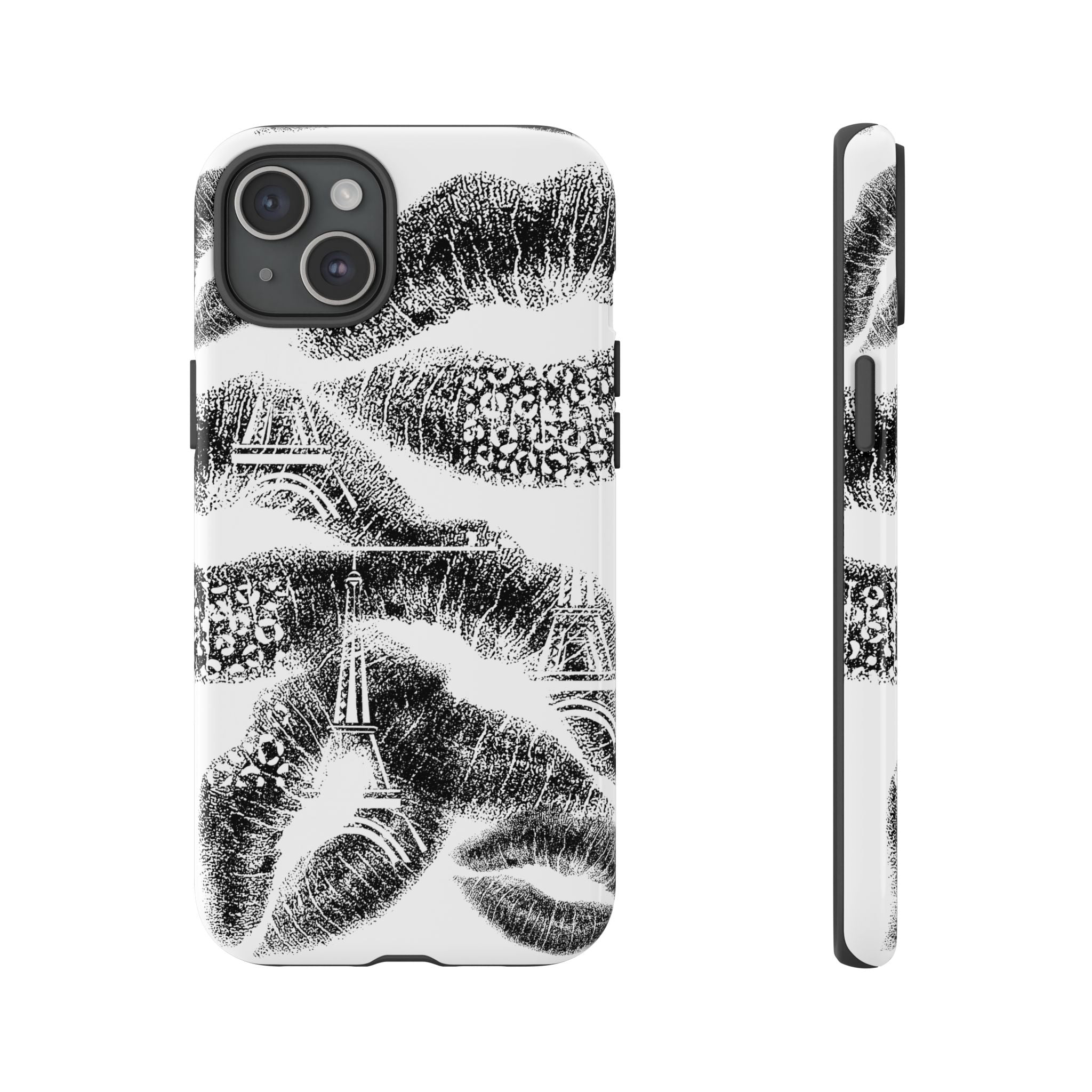 Black & White Lip Print phone case