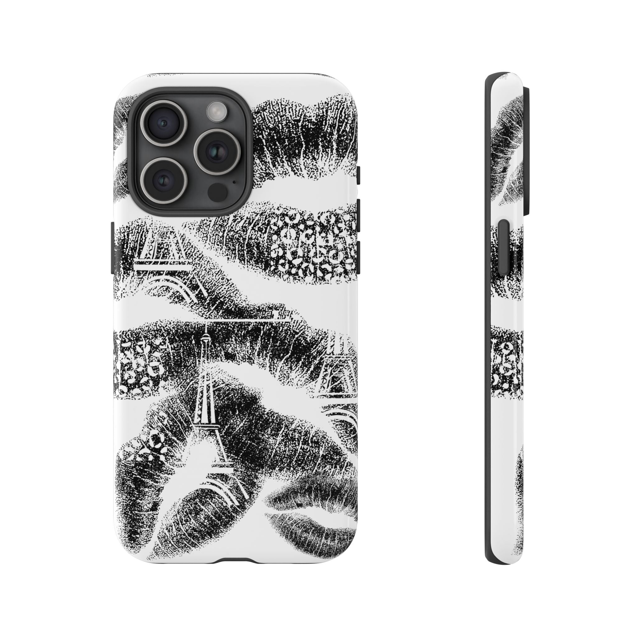 Black & White Lip Print phone case