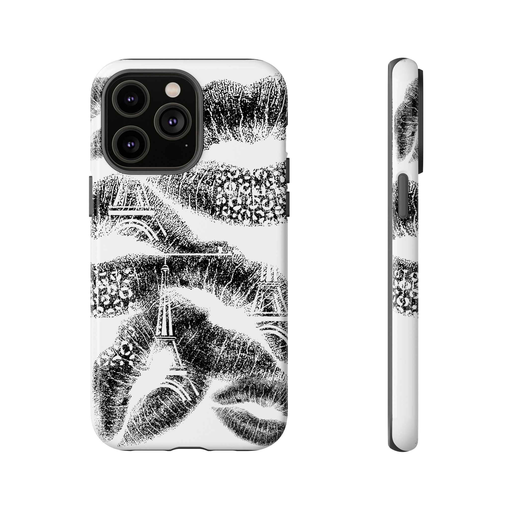 Black & White Lip Print phone case