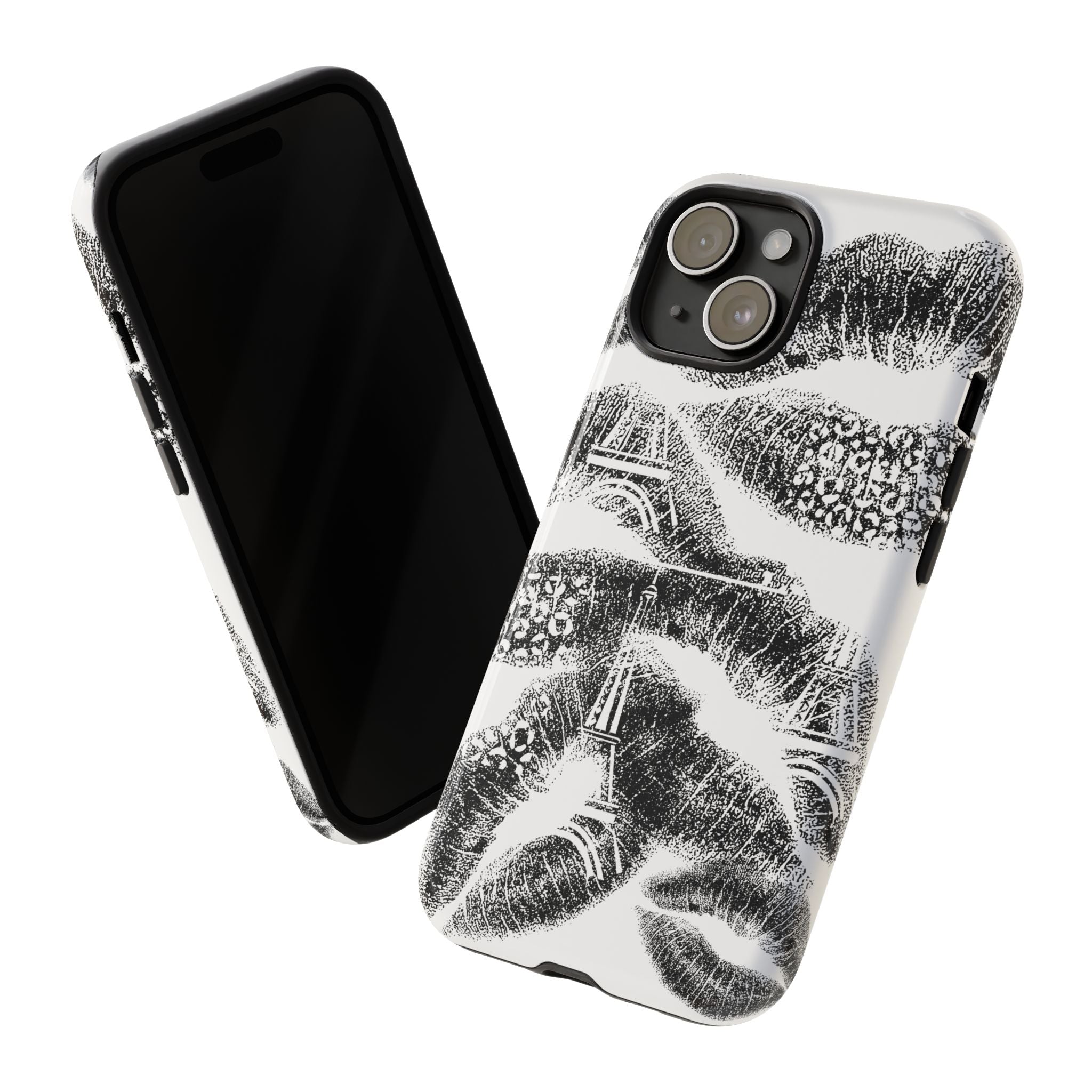 Black & White Lip Print phone case