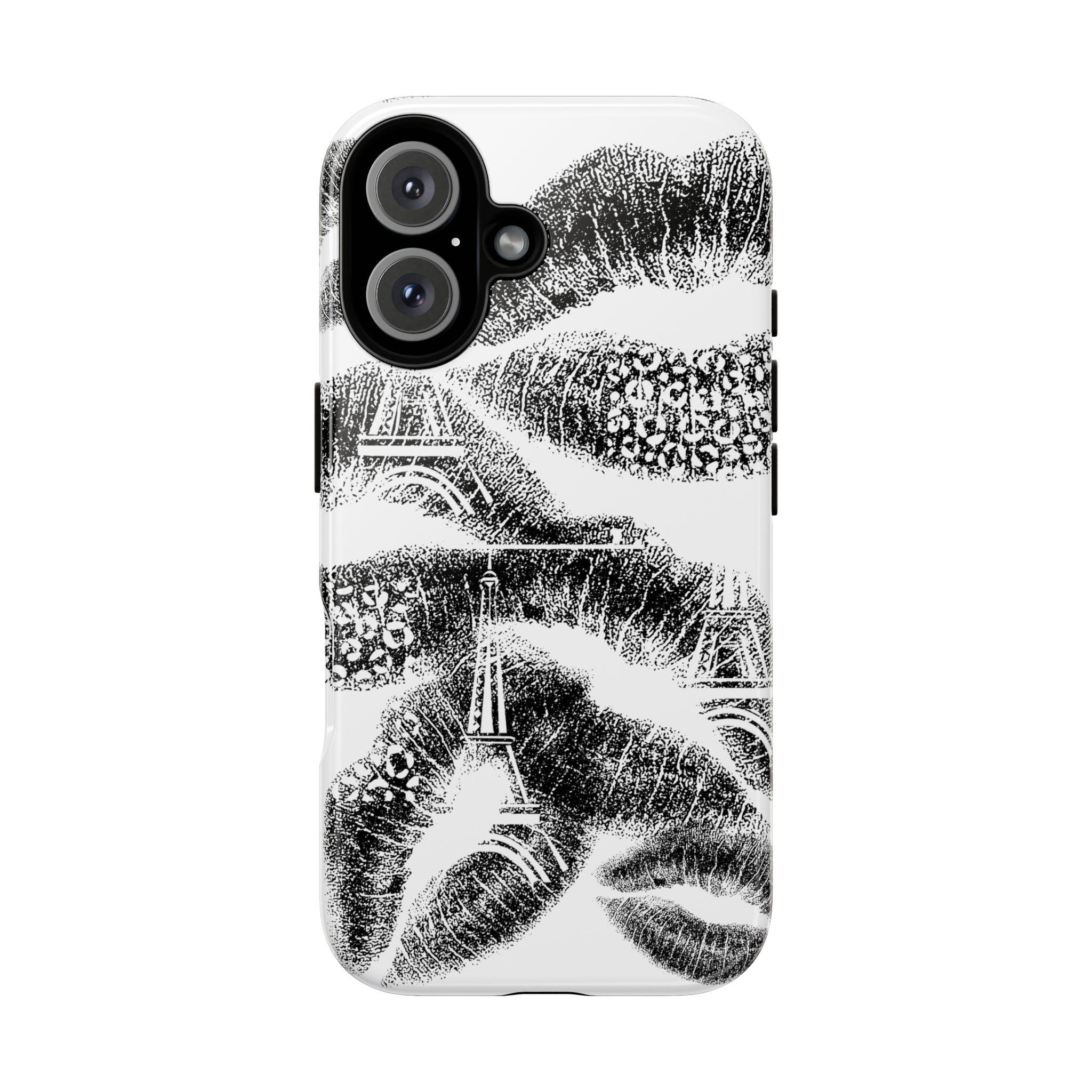 Black & White Lip Print phone case